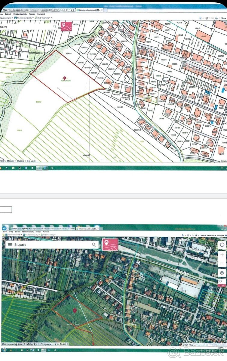 1,2 ha velky pozemok, klasifikacia orna poda, na hranici int