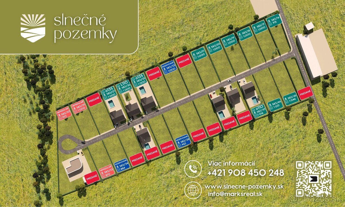 Stavebný pozemok o rozlohe 915 m² v novej atraktívnej lokali