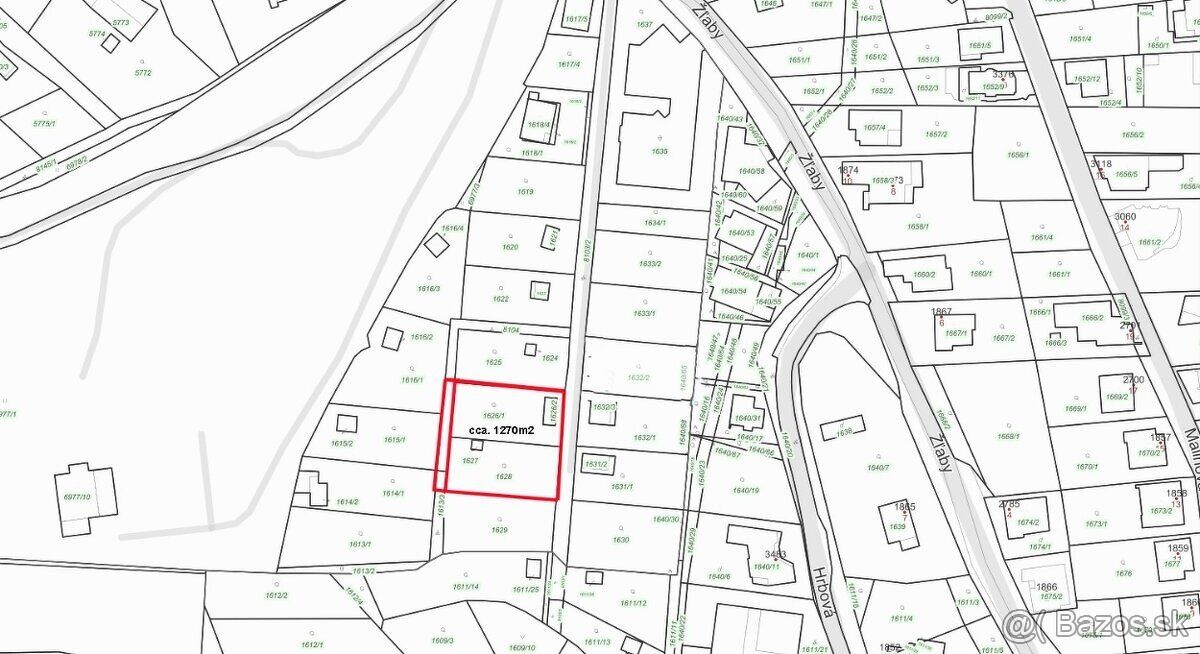 Predáme exkluzívne stavebný pozemok o výmere cca.1272m2 ako 