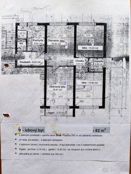 Dám do prenájmu 4izbový byt (82m2) s lodžiou a garážou (16m2