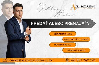 Realitná kancelária ALL INCLUSIVE REAL Vám ponúka na predaj 