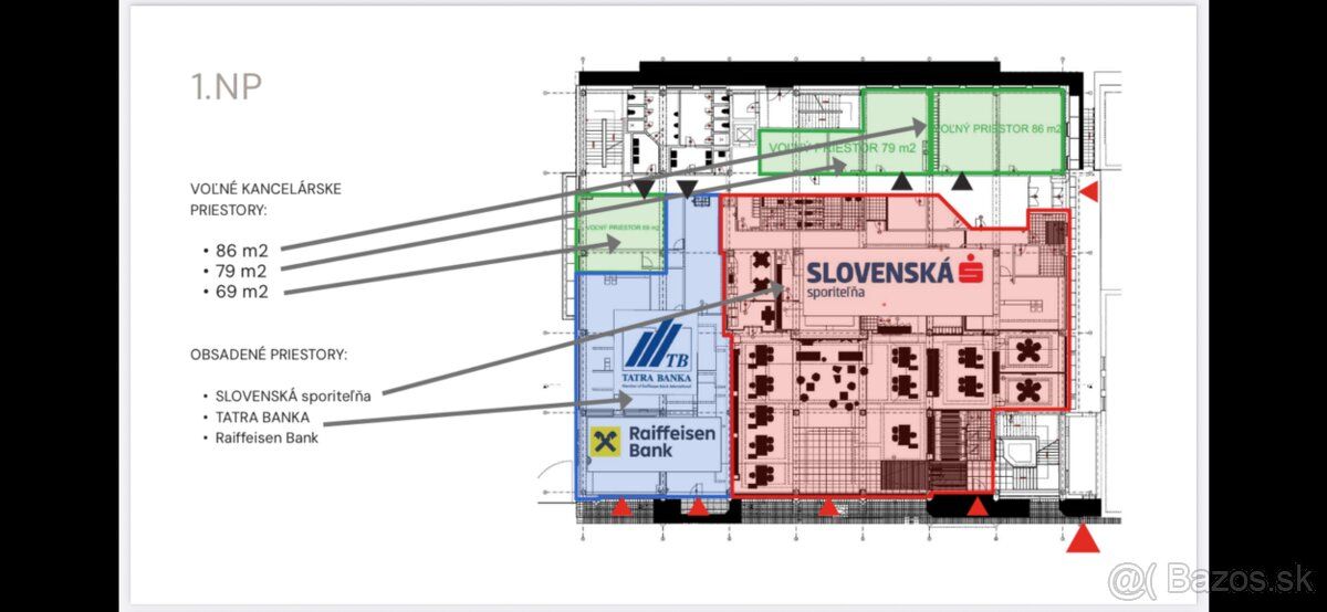 Ponukam na prenajom priestory v centre Čadce na Palarikovej 