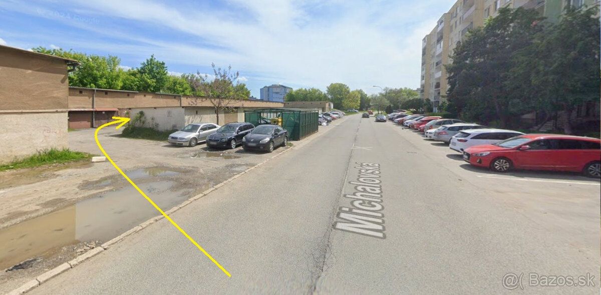 Prenajmem garaz Michalovska ulica pri zastavke Bezpecna, cas