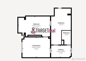 TARGETreal Vám EXKLUZÍVNE ponúka na predaj 2 izbový byt na u
