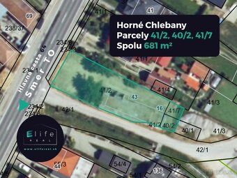 Stavebný pozemok 681 m² – Horné Chlebany | hlavný ťah Topoľč