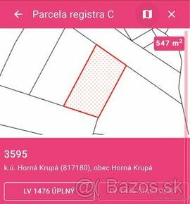 Pozemky - pre rodinné domy Obec: Horná Krupá
Pozemok v osobn