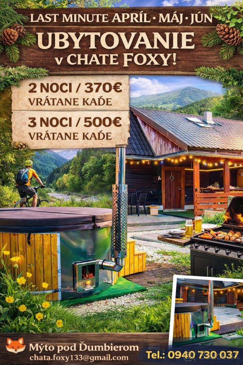 Ponúkame chatu na prenájom v obľúbenej lokalite Nízke Tatry 