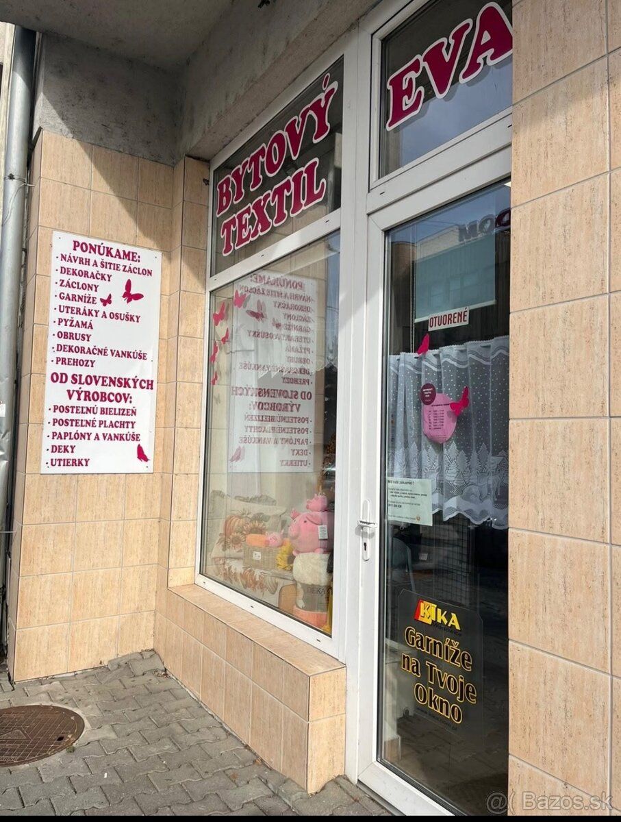 Odstúpim zabehnutú prevádzku BYTOVÉHO TEXTILU s viac ako 30-