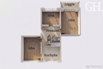 Pripravujeme do predaja svetlý 3-izbový byt s výmerou 67 m²,