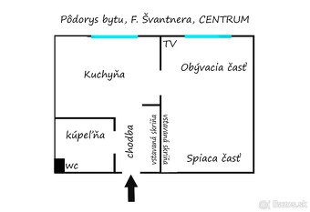 Ponúkame na prenájom KOMPLETNE ZREKONŠTRUOVANÝ 1 izbový byt 