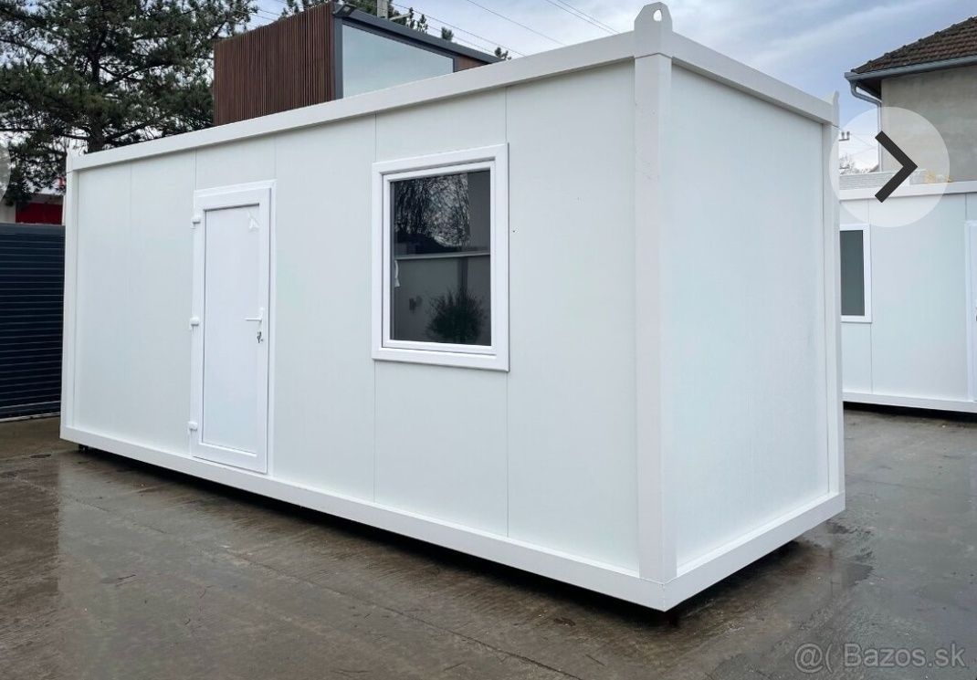 Predám nedokončený projekt obytny kontajner 5,5x3m. Farba bi