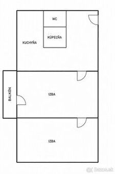 Reality Alpia Vám ponúkajú na predaj 2-izbový byt / 57 m2 / 