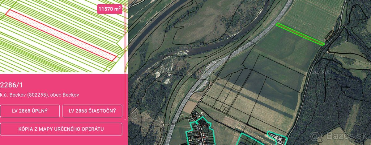 Ponúkame na predaj ornú pôdu o celkovej výmere 13 800 m², vo