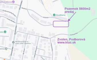 Ponúkame na predaj investičný pozemok 5630m2 vo Zvolene, Pod