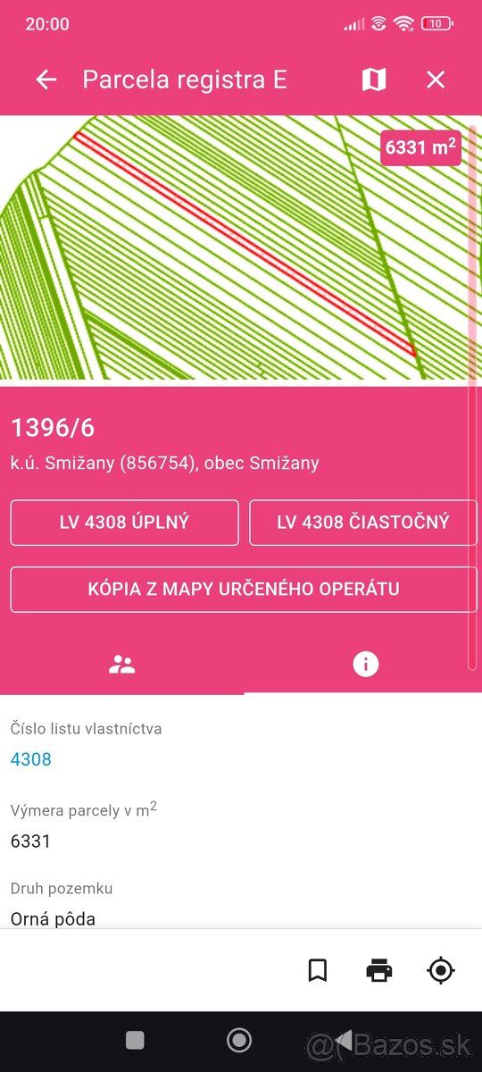 Predaj pozemkov – orná pôda, Smižany (okres Spišská Nová Ves