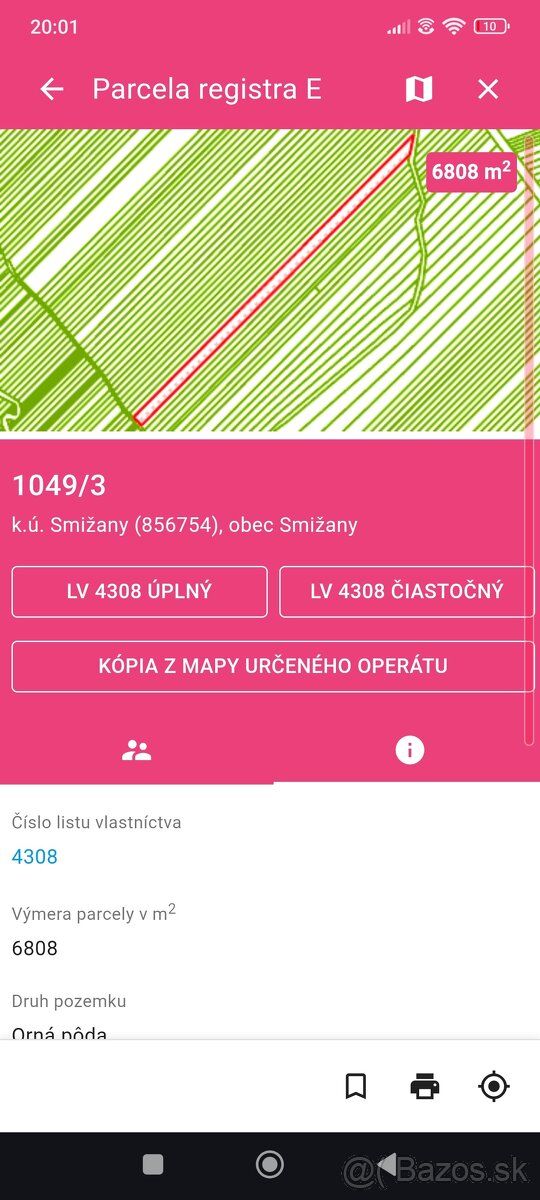 Predaj pozemkov – orná pôda, Smižany (okres Spišská Nová Ves