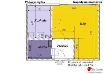 Na predaj veľmi dobre dispozične riešný 1-izbový byt vo výhľ