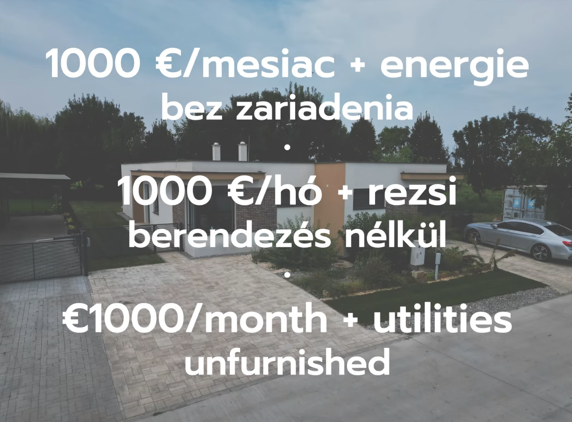 Ponúkame na prenájom modernú novostavbu 3-izbového rodinného