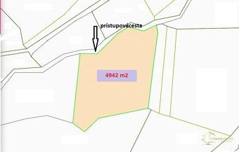 🌲 Na predaj: Rekreačný pozemok 4 942 m² – Ochtiná (okres Rož