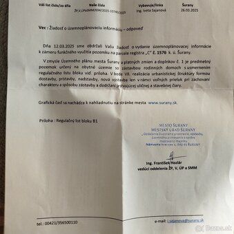 Pozem celková výmera: 480m2 kúsok od námestia. - širka pozem