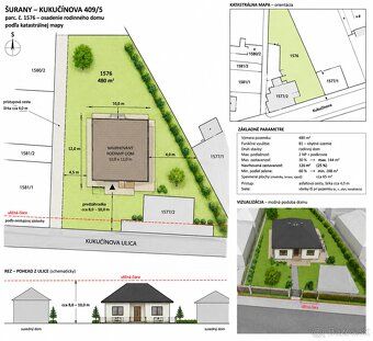 Pozem celková výmera: 480m2 kúsok od námestia. - širka pozem