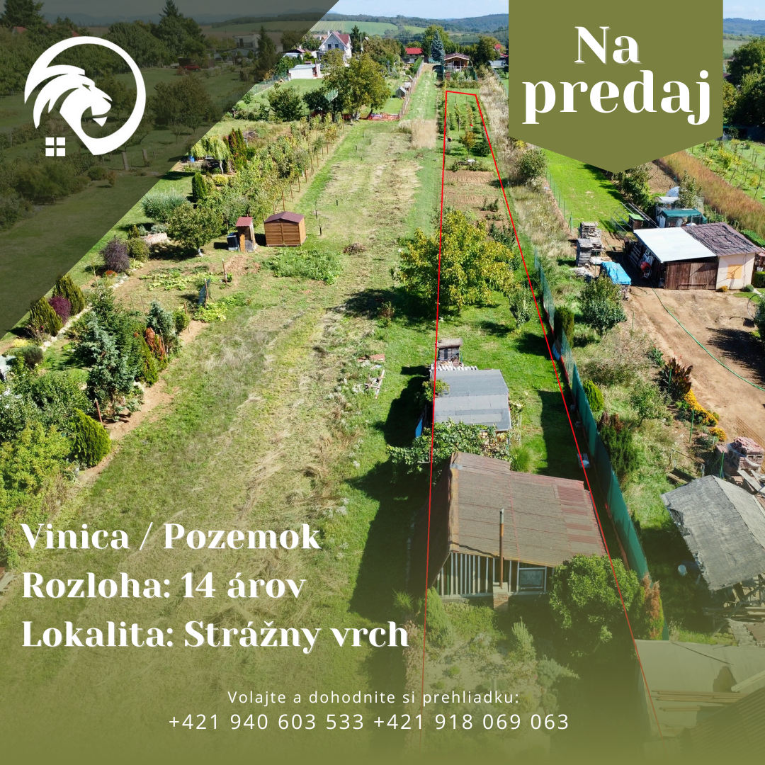 📍 Lokalita: Strážny vrch 📐 Rozloha: 14 árov (šírka 7,5 m × d