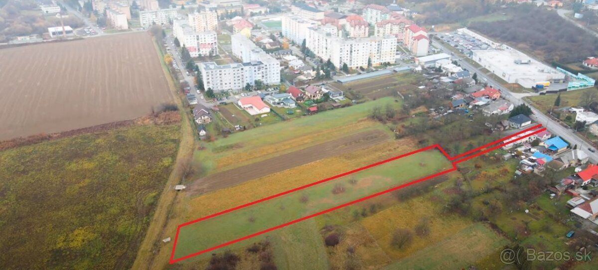 Na predaj krásny, slnečný pozemok v meste Vranov nad Topľou 