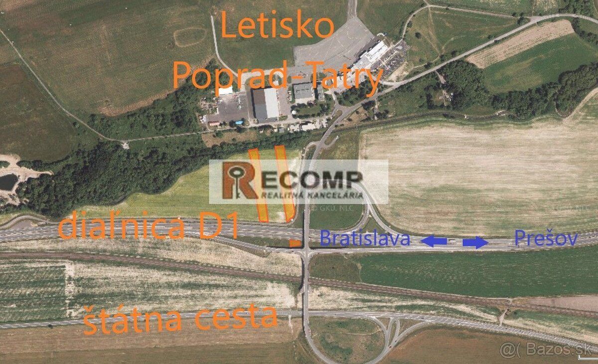 Ponúkame na predaj štyri pozemky v Poprade - Veľká pri letis