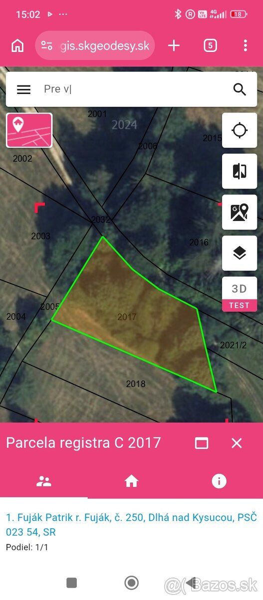 Rk nevolat... Predam pozemok 803 m2 Využitie pozemku na: • p