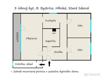 Ponúkame na PREDAJ MODERNE ZREKONŠTRUOVANÝ 3 izbový byt vo v