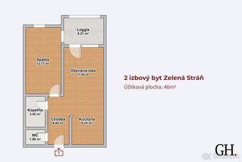GH Real ponúka na predaj moderne zariadený 2-izbový byt v ob