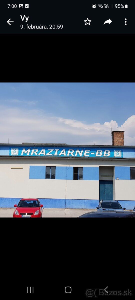 Dáme do prenájmu Mraziarenské komory na zvolenskej ceste v B