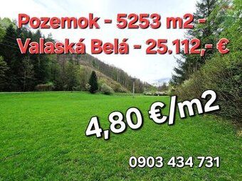 Predám 12823m2 poľnohospod. pôdy v k.ú. Valaská Belá
5851m2 
