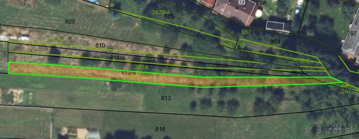 Ponúkame na predaj záhradu o celkovej výmere 514 m², vo výlu