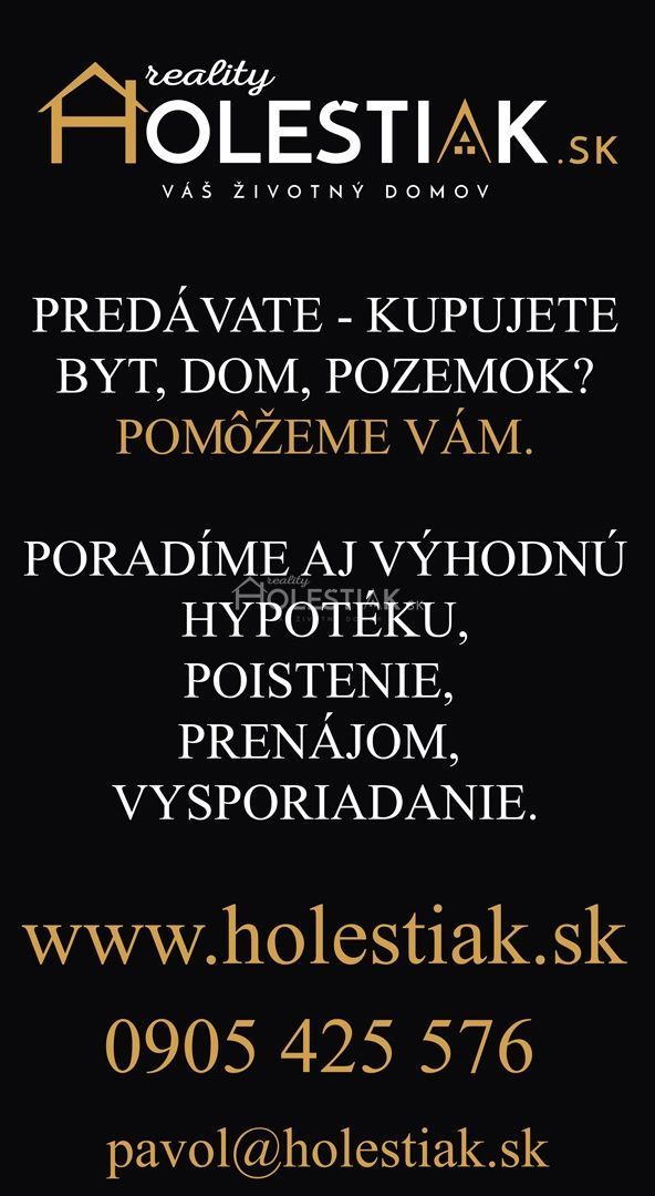 HOLEŠTIAK.sk reality Vám ponúka iba u nás na predaj zaujímav