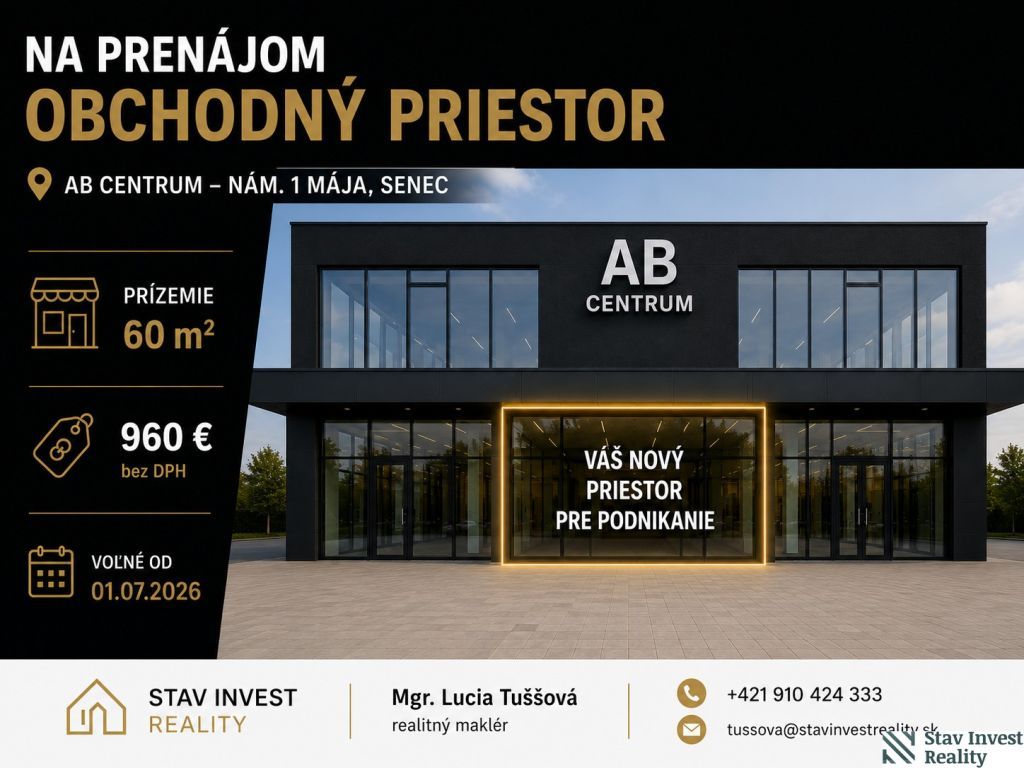 Hľadáte reprezentatívny priestor pre svoje podnikanie v jedn