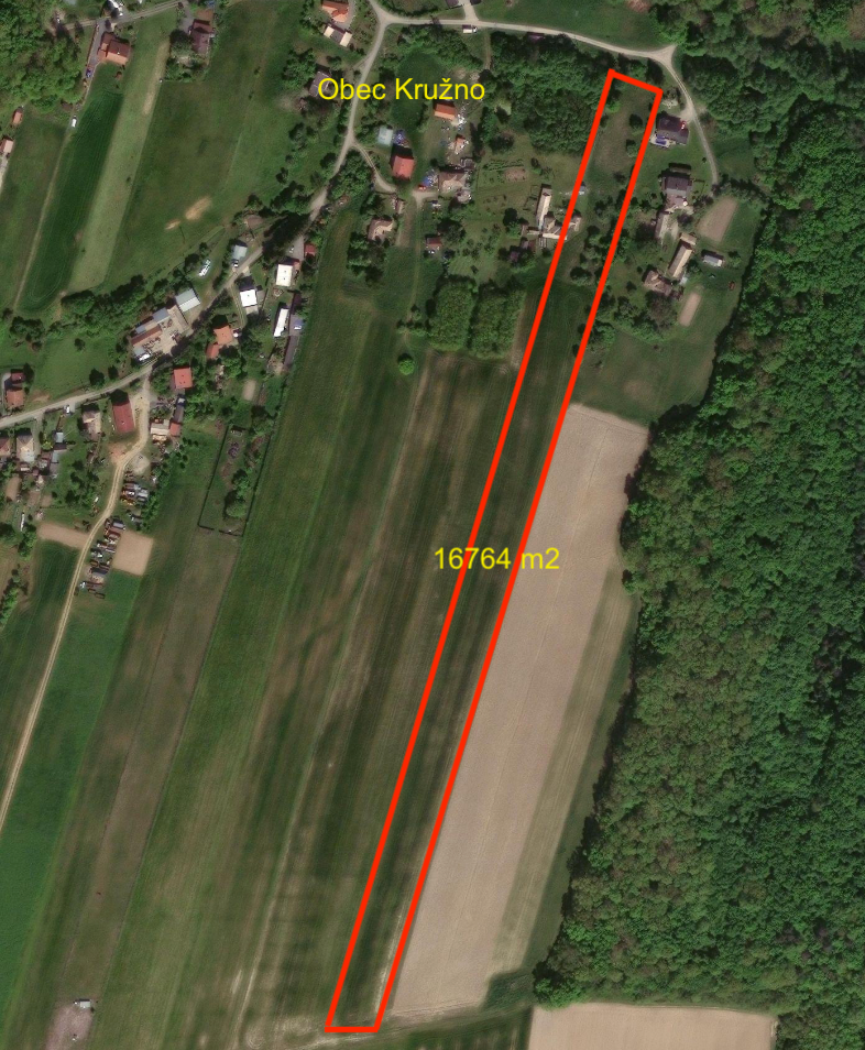 Na predaj pozemok v celku 16764m2 v obci Kružno (okr. Rimavs