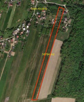 Na predaj pozemok v celku 16764m2 v obci Kružno (okr. Rimavs