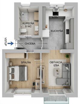 EXKLUZÍVNE | 2-izbový byt, 53 m², Kysucké Nové Mesto
Ponúkam