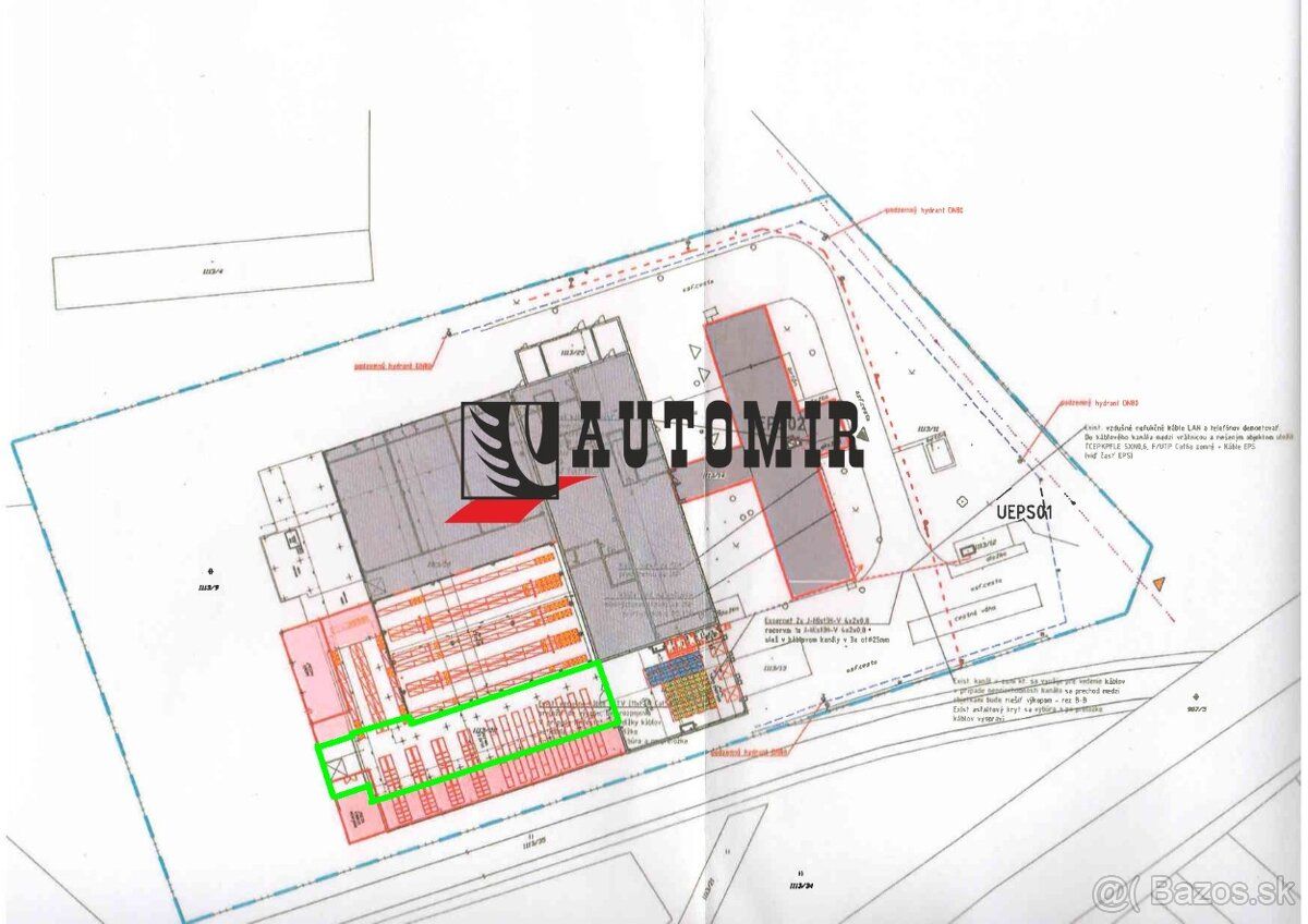 Ponúkame na prenájom nevykurovaný sklad o rozlohe 600 m2 v m