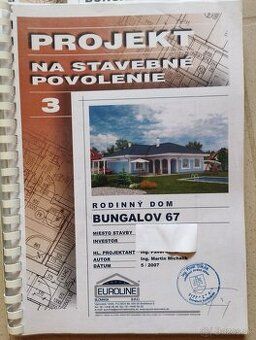 Predám katalógový stavebný projekt P.C.500€.