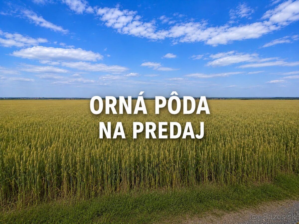 Ponúkame na predaj kvalitnú ornú pôdu v katastrálnom území T