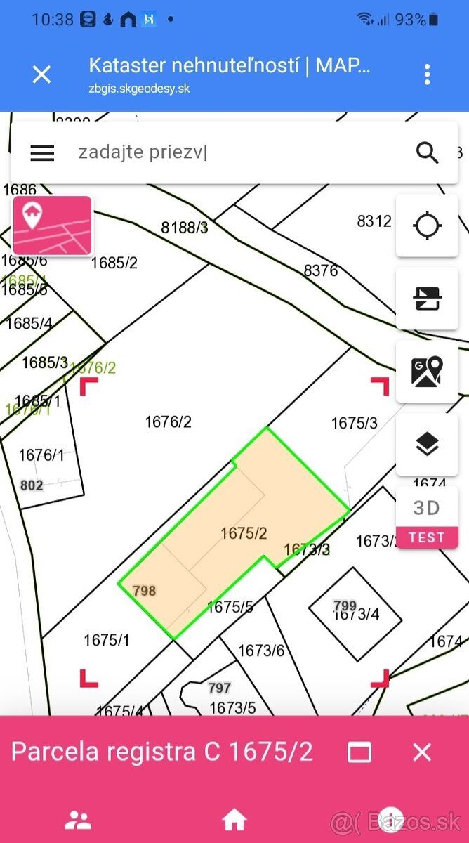 Ponúkam na predaj stavebný pozemok s výmerou 800m2,situovaný