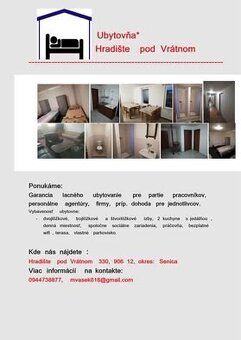 Ponúkame ubytovanie v obci Hradište pod Vrátnom v tichom a k