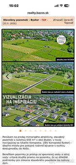 Na predaj mierne svahovitý pozemok v obci Sady nad Torysou, 