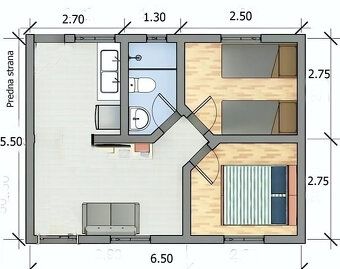 Na predaj nový, zateplený mobilný domček vhodný na rekreáciu