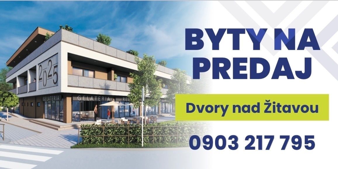 predpredaj bytov vo Dvoroch nad Žitavou priamo od stavitela.