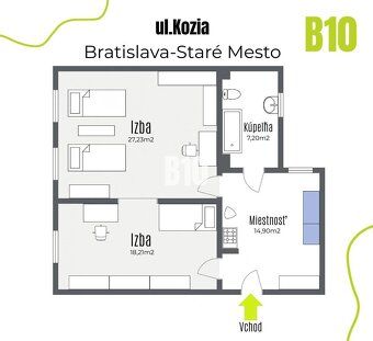 B10 Vám ponúka na predaj 2 izbový byt ktorý je súčasťou hist