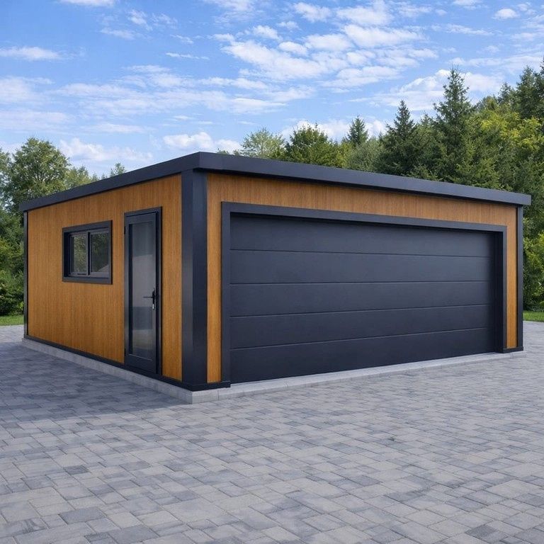 Predám garáž zo sendvičových panelov 6x6 Hrúbka: 10 cm Šírka