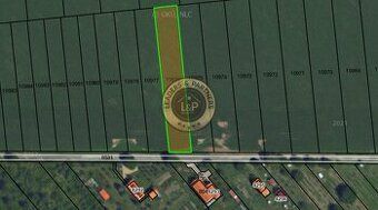 Lokalita Jazerne pole, celková rozloha 2061m2, šírka pozemku